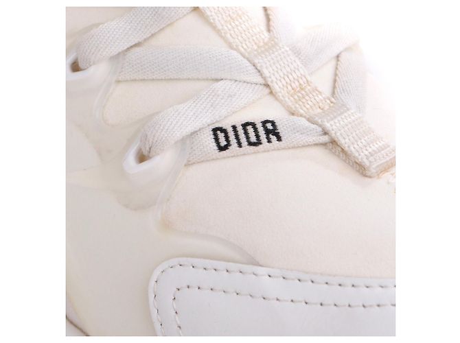 DIOR - Baskets Dior D-Connect en toile blanche (Taille 39) - vue 3