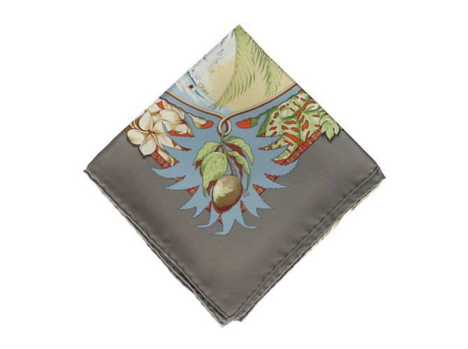 Hermès Carre 90 Aloha Schal Braun Mehrfarben - Ansicht 2