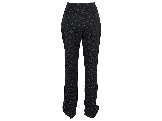 Erdem Hochbundhose mit Polka-Dot-Muster aus schwarzer Wolle - Ansicht 3