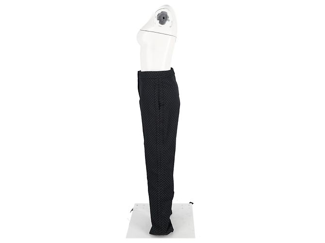 Erdem Hochbundhose mit Polka-Dot-Muster aus schwarzer Wolle - Ansicht 5