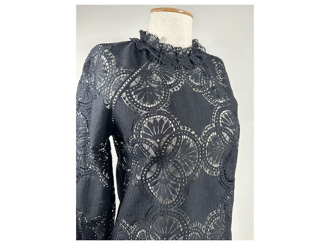 SéZane Bianca Spitzenbluse schwarz - Ansicht 2