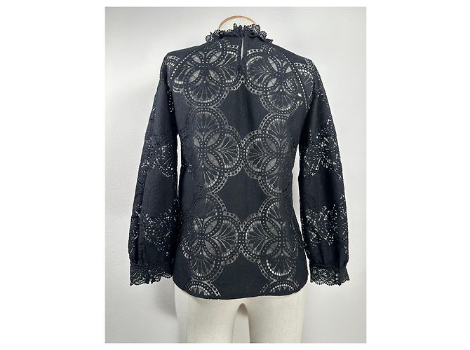 SéZane Bianca Spitzenbluse schwarz - Ansicht 4
