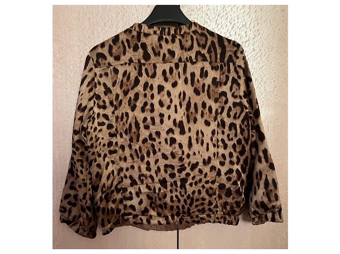 Chaqueta Dolce & Gabbana de seda marrón Castaño - vista 2