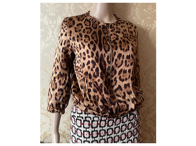 Chaqueta Dolce & Gabbana de seda marrón Castaño - vista 5