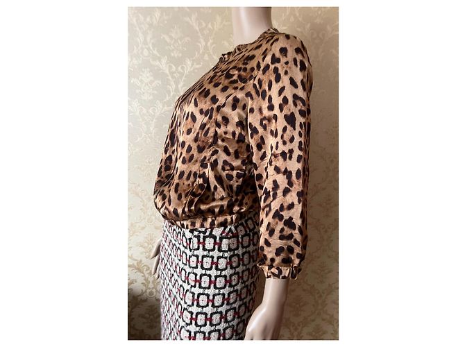 Chaqueta Dolce & Gabbana de seda marrón Castaño - vista 6