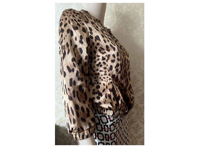 Chaqueta Dolce & Gabbana de seda marrón Castaño - vista 8