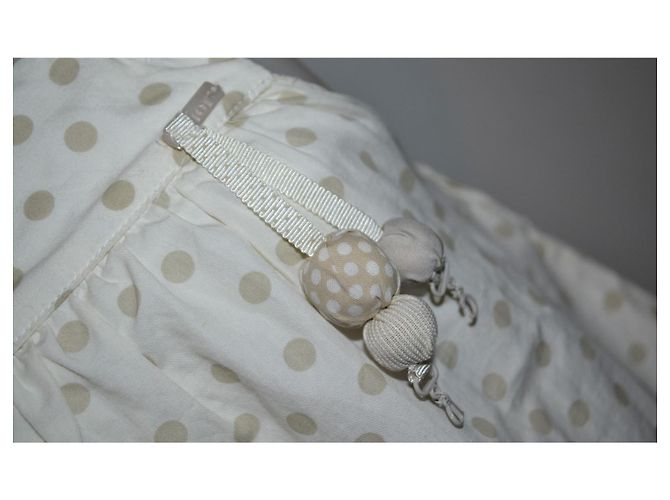 Top de lunares Christian Dior de algodón blanco beige - vista 2