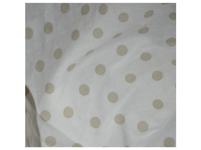 Top de lunares Christian Dior de algodón blanco beige - vista 7