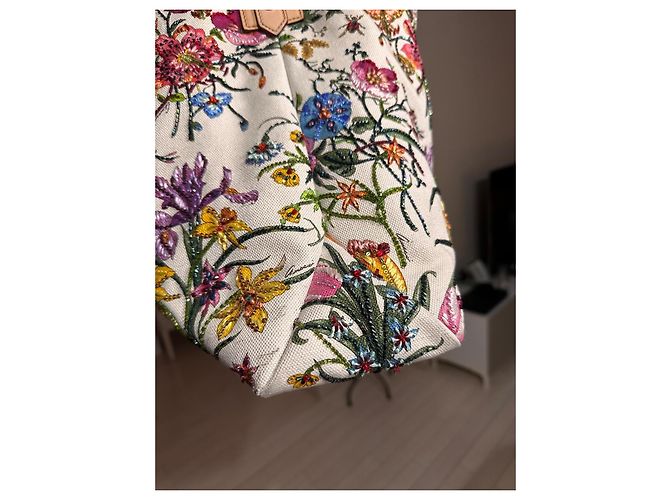 Gucci Tote Bag Hobo floreale con paillette - vista 5