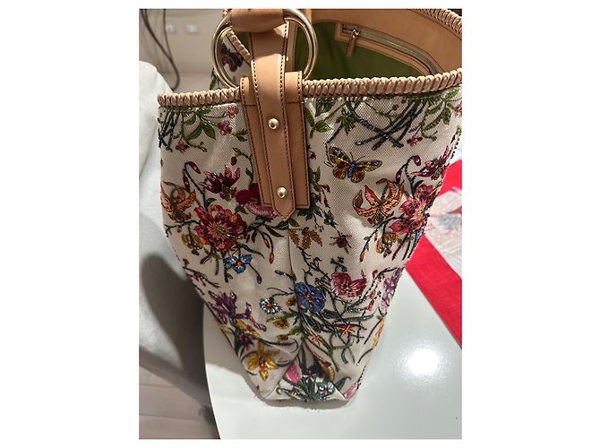 Gucci Tote Bag Hobo floreale con paillette - vista 6