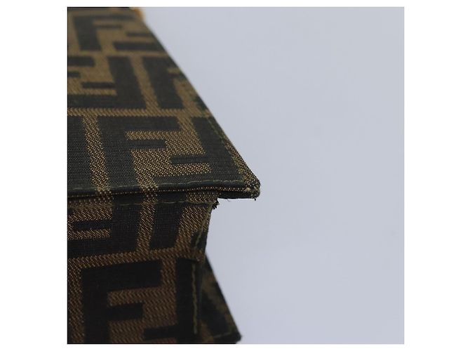 Borsa a mano in tela Zucca FENDI oro nero marrone Auth yk14520A D'oro - vista 16