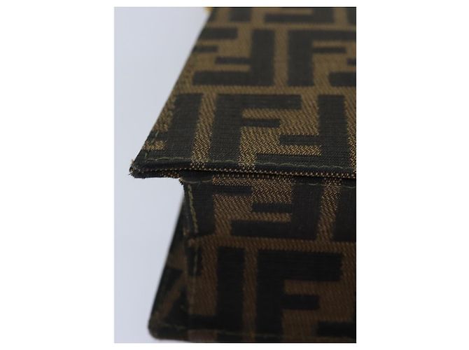 Borsa a mano in tela Zucca FENDI oro nero marrone Auth yk14520A D'oro - vista 17