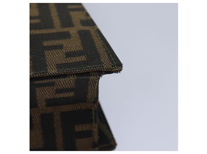 Borsa a mano in tela Zucca FENDI oro nero marrone Auth yk14520A D'oro - vista 8