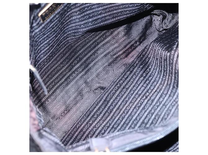 PRADA Borsa Tote Nylon Argento Nero Auth bs17886 - vista 11