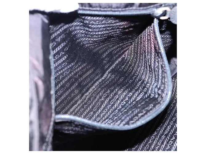 PRADA Borsa Tote Nylon Argento Nero Auth bs17886 - vista 22