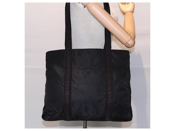 PRADA Borsa Tote Nylon Argento Nero Auth bs17886 - vista 25