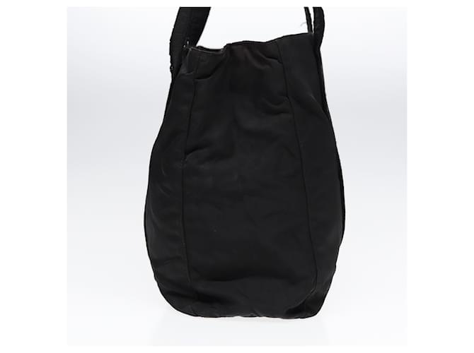 PRADA Borsa Tote Nylon Argento Nero Auth bs17886 - vista 3