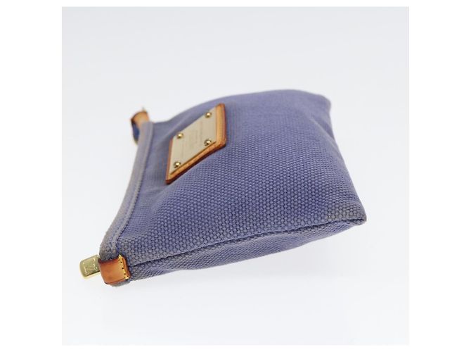 LOUIS VUITTON Antigua Pochette Platt PM Pouch Blu M40070 LV Auth th5273 - vista 3