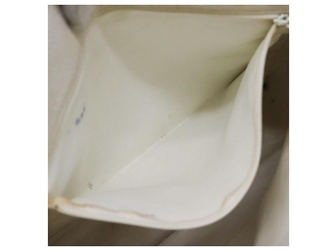 Borsa a spalla a catena CHANEL in pelle di vitello bianco oro CC Auth bs17674 D'oro - vista 22