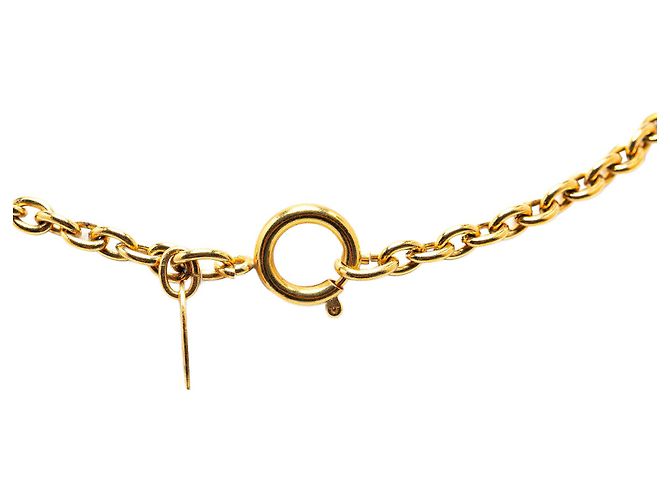 Gold Chanel CC runde und Rue Cambon Anhänger Halskette vergoldet Golden - Ansicht 6