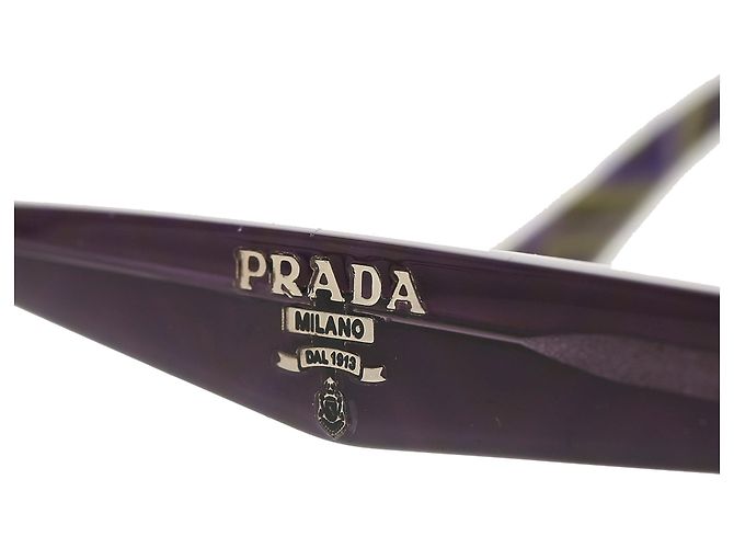 Schwarze Prada runde getönte Sonnenbrille - Ansicht 3