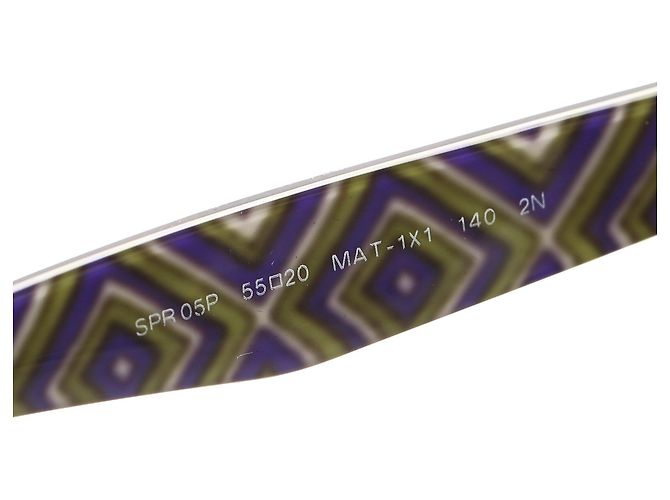 Schwarze Prada runde getönte Sonnenbrille - Ansicht 6