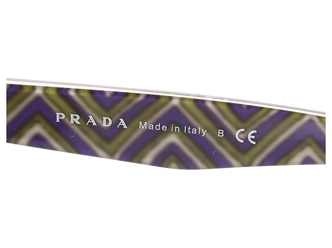 Schwarze Prada runde getönte Sonnenbrille - Ansicht 7