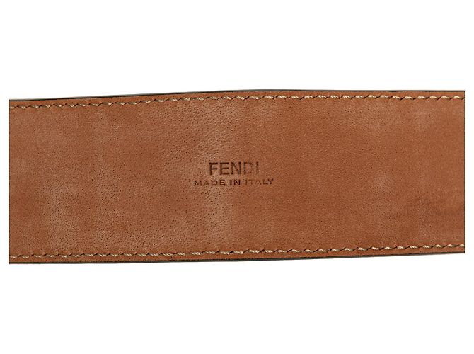 Brauner Fendi Zucca Leder F ist Fendi Gürtel - Ansicht 5