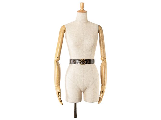 Brauner Fendi Zucca Leder F ist Fendi Gürtel - Ansicht 9