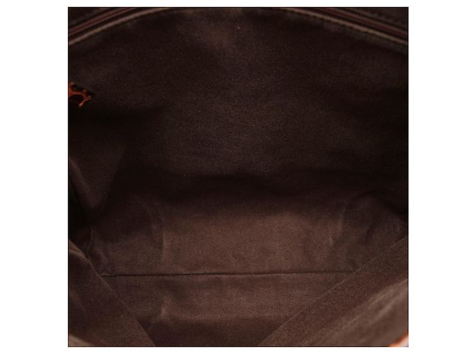 Céline Borsa tote Celine in tela Macadam marrone - vista 6