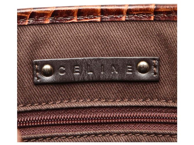 Céline Borsa tote Celine in tela Macadam marrone - vista 8