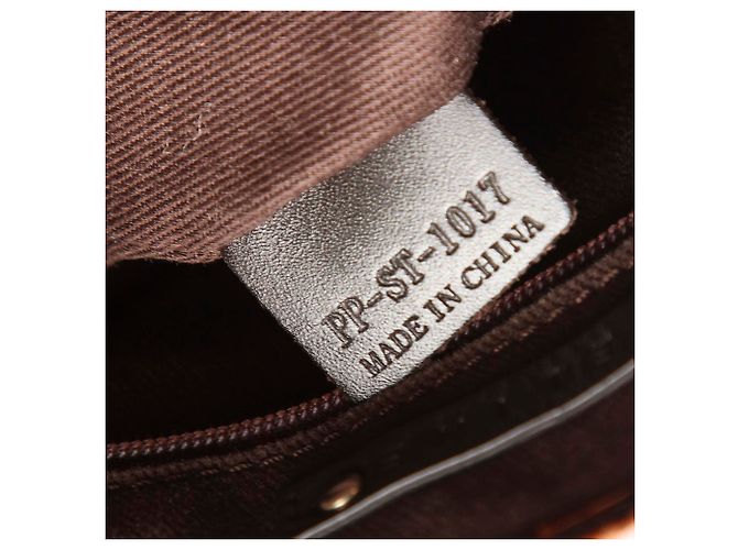 Céline Borsa tote Celine in tela Macadam marrone - vista 9