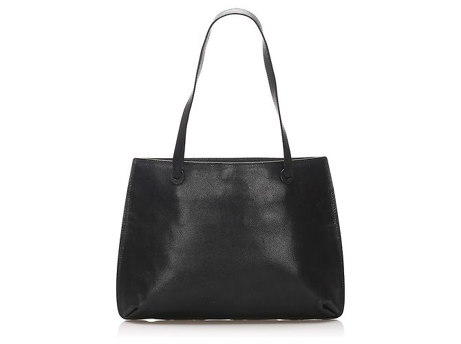Borsa tote Chanel in pelle caviar nera Nero - vista 4