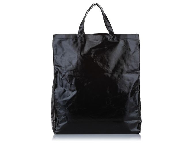 Borsa tote in cotone nero Gucci con stampa logo Medium - vista 4