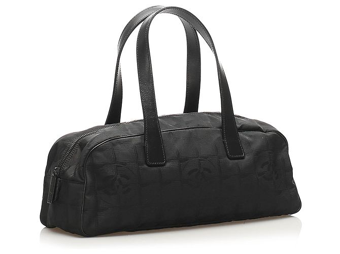 Black Chanel New Travel Line Canvas Handbag Bag - view 3