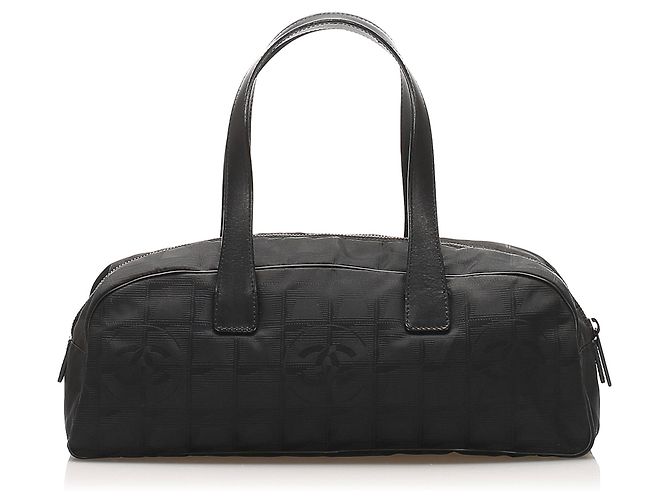 Black Chanel New Travel Line Canvas Handbag Bag - view 4