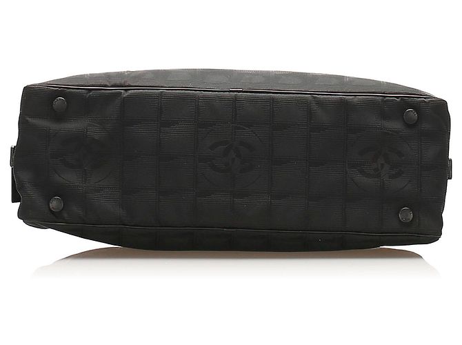 Black Chanel New Travel Line Canvas Handbag Bag - view 5