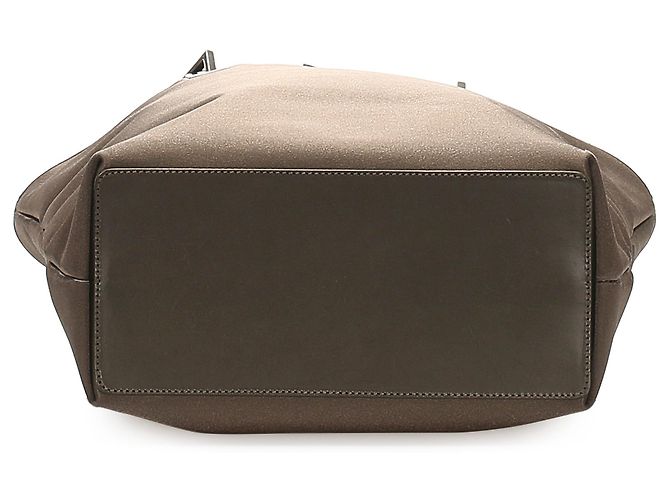 Borsa tote in nylon marrone Gucci - vista 5