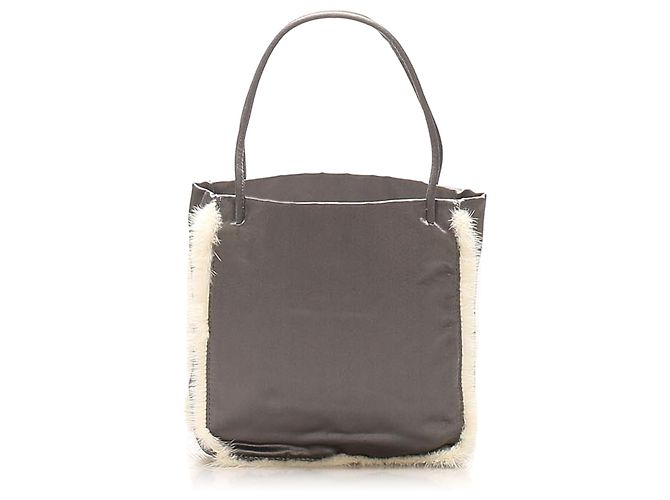 Tote PRADA Handtaschen T. Stoff Grau - Ansicht 3