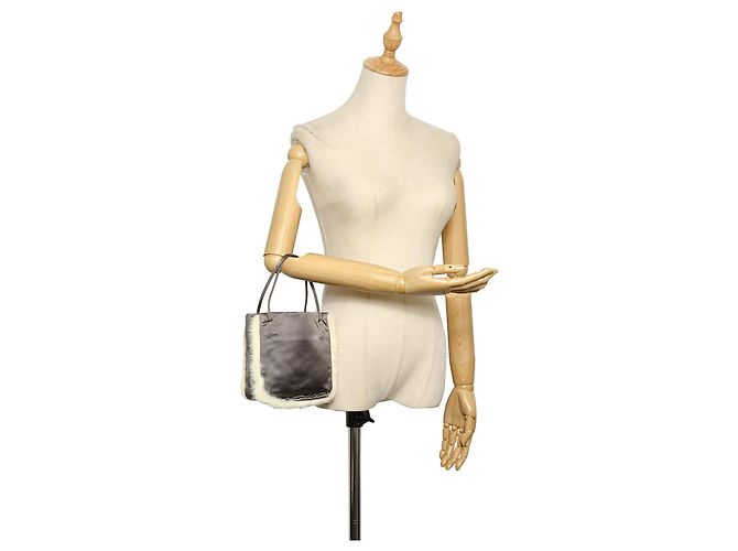 Tote PRADA Handtaschen T. Stoff Grau - Ansicht 7