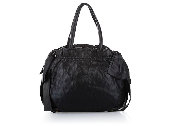 Bow PRADA Handtaschen T. Leder Schwarz - Ansicht 4