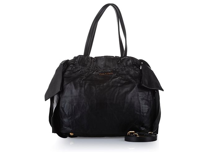 Bow PRADA Handtaschen T. Leder Schwarz - Ansicht 8