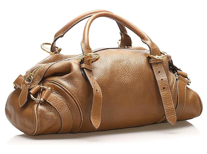 Borse BURBERRY T. Pelle Marrone - vista 2