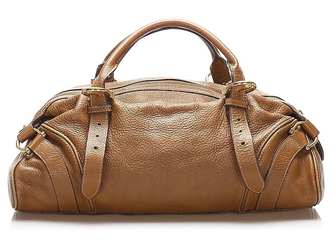 Borse BURBERRY T. Pelle Marrone - vista 3