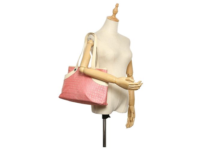 Bulgari Pink Bvlgari Logomania Canvas Tote Bag - Ansicht 9