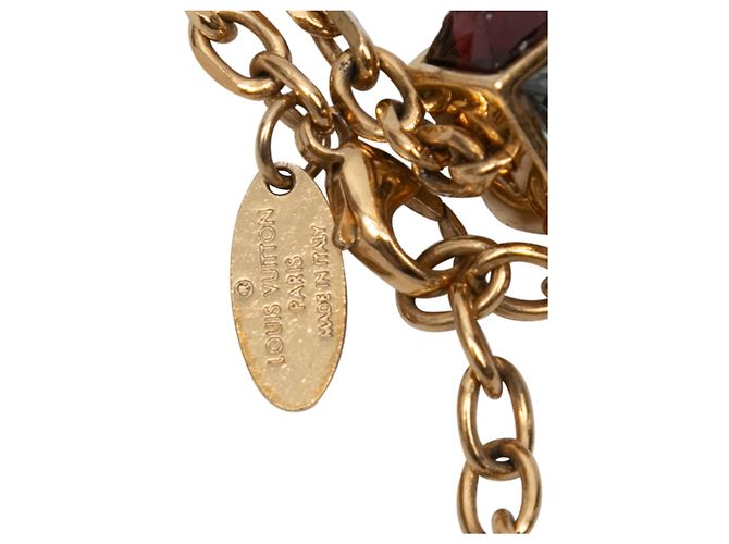 Collana in cristallo a catena lunga Louis Vuitton Gamble in tono oro D'oro - vista 5