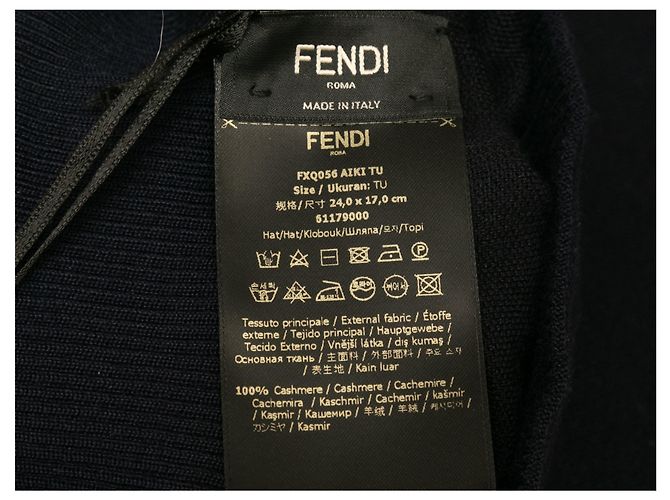 Cappelli FENDI T.Internazionale M Cashmere Blu - vista 4