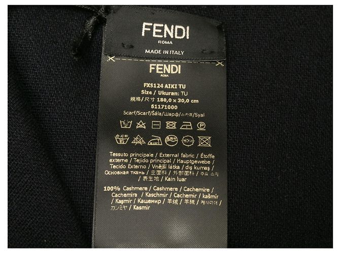 FENDI Schals T. Kaschmir Blau - Ansicht 3