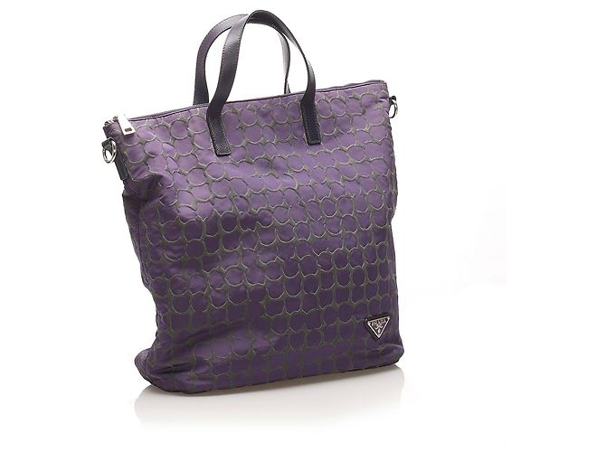 Borsa Tote Prada Tessuto grigia Grigio - vista 2