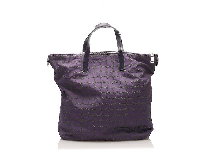 Borsa Tote Prada Tessuto grigia Grigio - vista 3